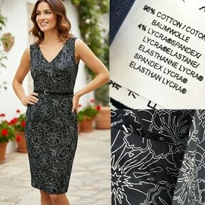 Vintage 🔥Gap Summer Dress💋BW Floral | Cotton| Knee Length| Pencil Dress